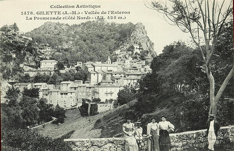 COLLECTION ARTISTIQUE / 1478 GILETTE (A.-M.) - VALLEE DE L'ESTERON - LA PROMENADE (COTE NORD) - (ALT. 425 m.)_0