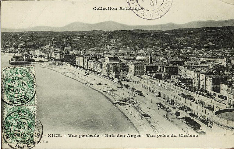 COLLECTION ARTISTIQUE / 5 NICE - VUE GENERALE - BAIE DES ANGES - VUE PRISE DU CHATEAU_0