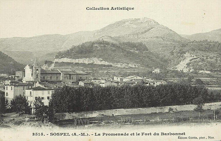 COLLECTION ARTISTIQUE - 3515 SOSPEL (A.-M.) - LA PROMENADE ET LE FORT DU BARBONNET_0
