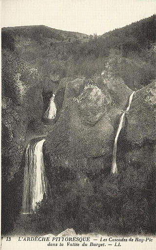 13 L'ARDECHE PITTORESQUE - LES CASCADES DE RAY-PIC / DANS LA VALLEE DU BURGET_0