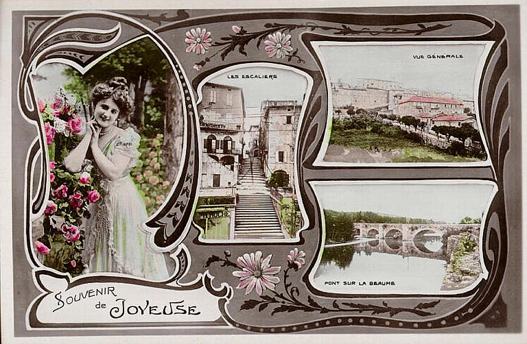 SOUVENIR DE JOYEUSE / LES ESCALIERS / VUE GENERALE / PONT SUR LA BEAUME_0
