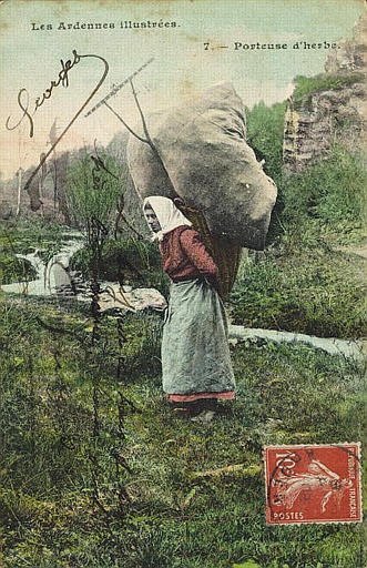 Les Ardennes illustrées. / 7. - Porteuse d'herbe._0