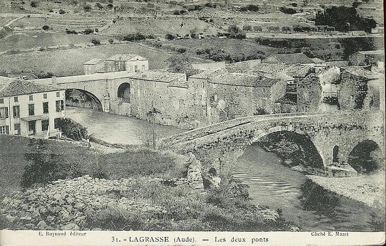 31. - LAGRASSE (Aude). - Les deux ponts_0