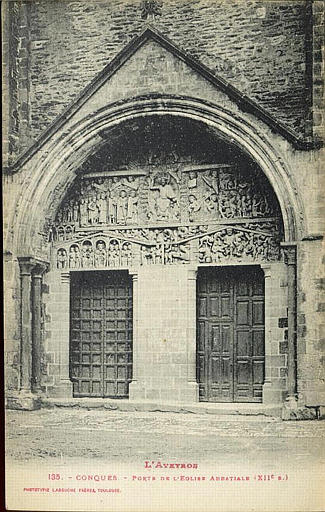 L'AVEYRON / 135 - CONQUES - PORTE DE L'EGLISE ABBATIALE (XIIe S.)_0