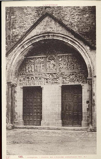 L'AVEYRON  / 135 - CONQUES - PORTE DE L'EGLISE ABBATIALE (XIIE S)_0