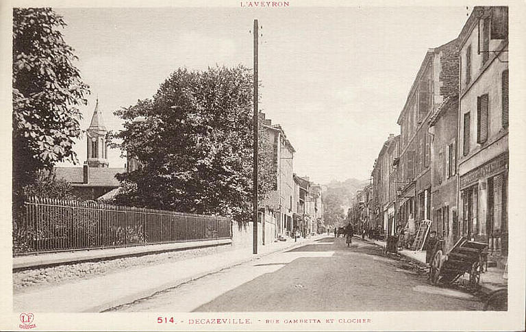 514; - DECAZEVILLE - RUE GAMBETTA ET CLOCHER_0