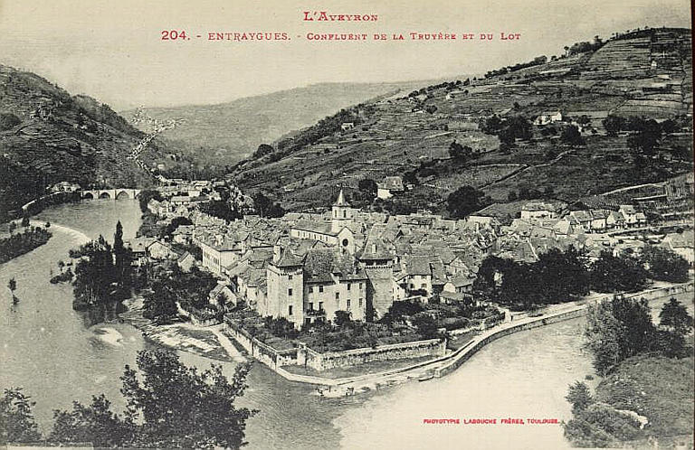 L'AVEYRON / 204. - ENTRAYGUES. - CONFLUENT DE LA TRUYERE ET DU LOT (caractères rouges)_0