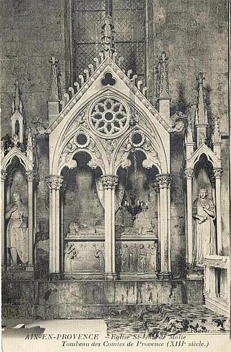 AIX-EN-PROVENCE - EGLISE ST JEAN DE MALTE. TOMBEAU DES COMTES DE PROVENCE (XIIIe SIECLE)_0