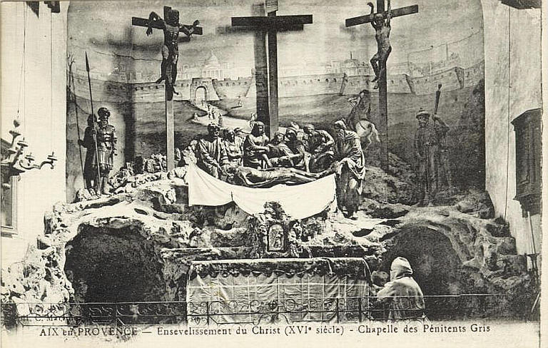 AIX-EN-PROVENCE - ENSEVELISSEMENT DU CHRIST (XVIe S) CHAPELLE DES PENITENTS GRIS_0