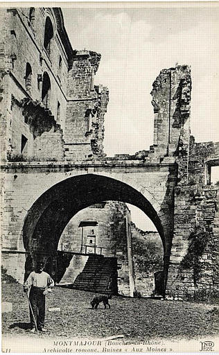11 MONTMAJOUR - ARCHIVOLTE ROMANE. RUINES 'AUX MOINES'_0