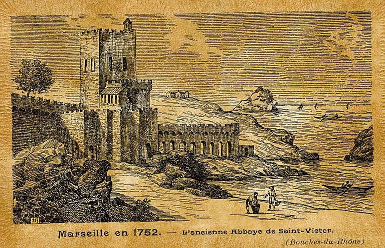 MARSEILLE EN 1752 - L'ANCIENNE ABBAYE DE ST VICTOR_0