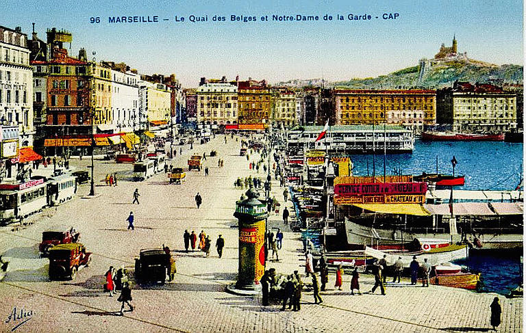 96 MARSEILLE - LE QUAI DES BELGES ET NOTRE-DAME DE LA GARDE_0