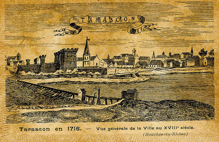 TARASCON EN 1715 - VUE GENERALE DE LA VILLE AU XVIIIE SIECLE_0