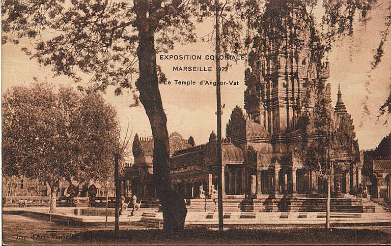 EXPOSITION COLONIALE - MARSEILLE 1922 - LE TEMPLE D'ANGKOR-VAT_0