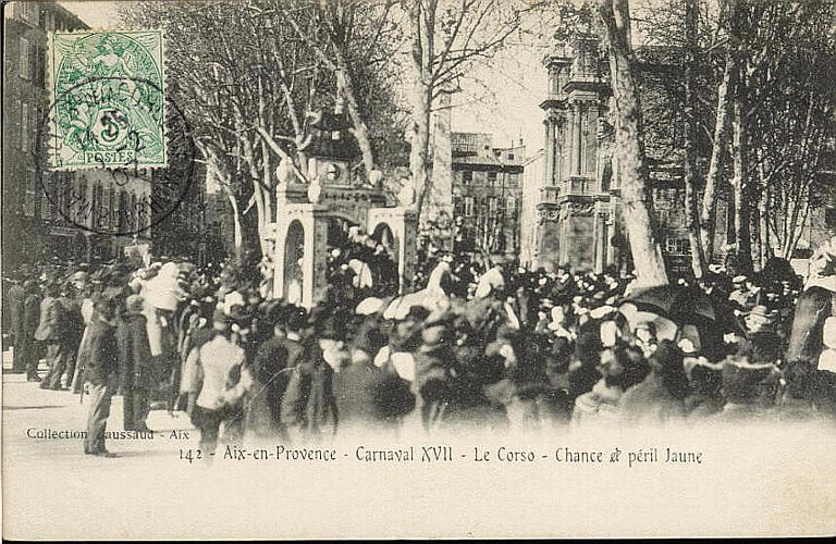 142 AIX-EN-PROVENCE - CARNAVAL XVII - LE CORSO - CHANCE ET PERIL JAUNE_0