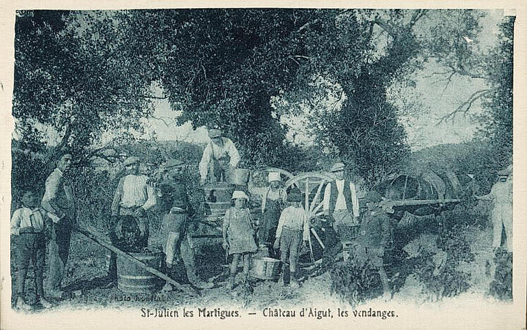 ST-JULIEN LES MARTIGUES - CHATEAU D'AIGUT, LES VENDANGES_0