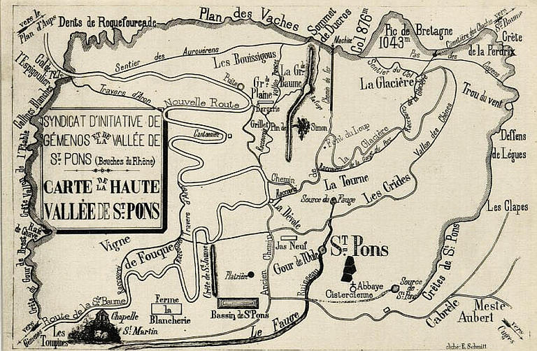 CARTE DE LA HAUTE / VALLEE DE ST PONS_0