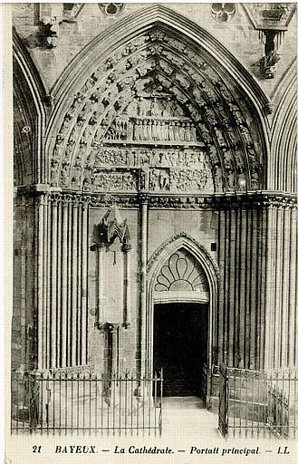 21 BAYEUX - LA CATHEDRALE - PORTAIL PRINCIPAL_0