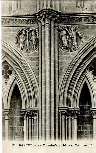 50 BAYEUX - LA CATHEDRALE, 'ADAM ET EVE'_0