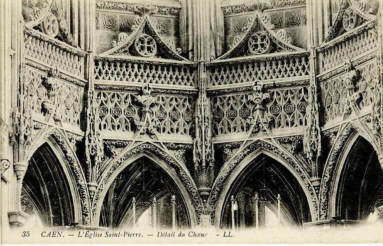 35 CAEN - L'EGLISE SAINT-PIERRE - DETAIL DU CHOEUR_0