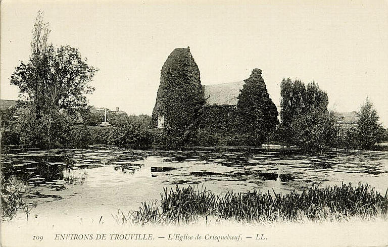109 ENVIRONS DE TROUVILLE - -L'EGLISE DE CRICQUEBOEUF_0