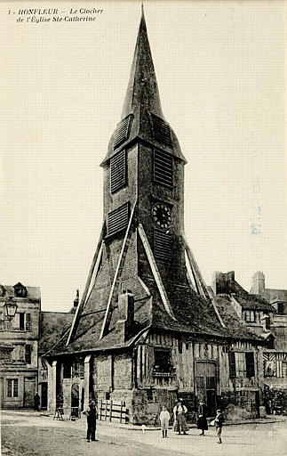 1 HONFLEUR - LE CLOCHER DE L'EGLISE STE-CATHERINE_0