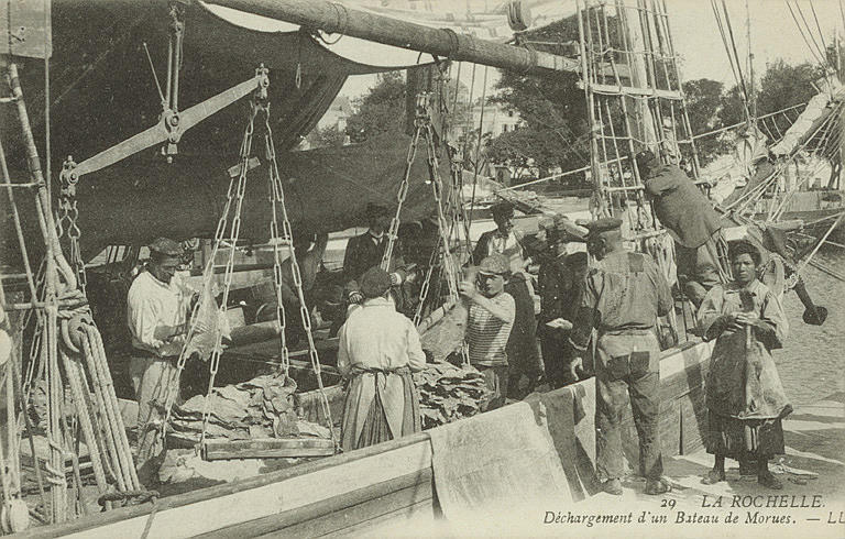 29 LA ROCHELLE - DECHARGEMENT D'UN BATEAU DE MORUES_0