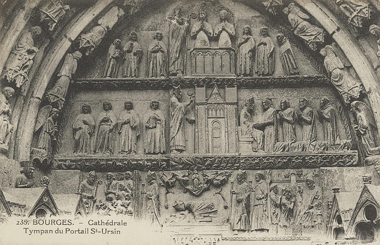 235. BOURGES. - CATHEDRALE - TYMPAN DU PORTAIL ST-URSIN_0