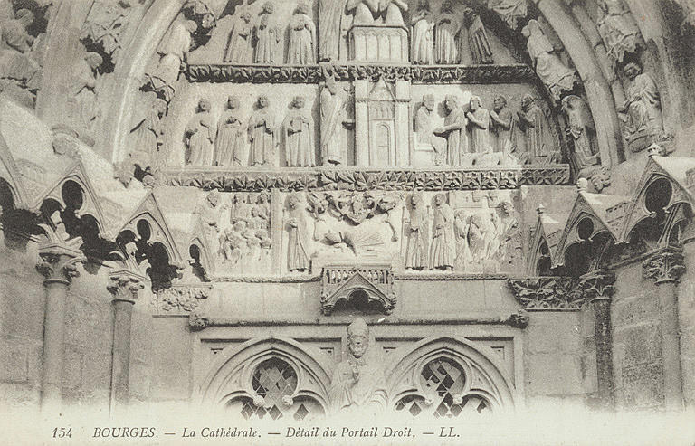 154 BOURGES. - LA CATHEDRALE. - DETAIL DU PORTAIL DROIT_0