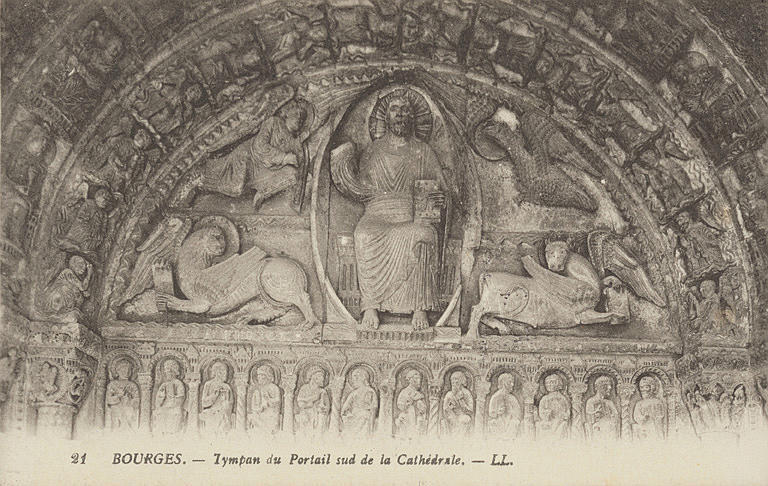 21 BOURGES. - TYMPAN DU PORTAIL SUD DE LA CATHEDRALE_0