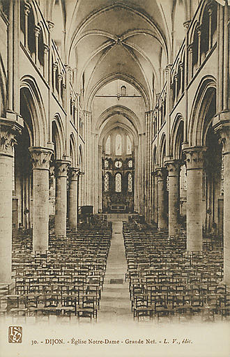 30. - DIJON. - EGLISE NOTRE-DAME - GRANDE NEF_0