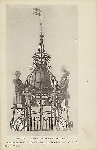 DIJON - EGLISE NOTRE-DAME DE DIJON. -JACQUEMART ET SA FAMILLE SONNANT LES HEURES_0