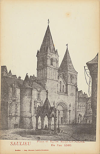 SAULIEU - PLACE ET EGLISE SAINT-ANDOCHE EN L'AN 1580_0