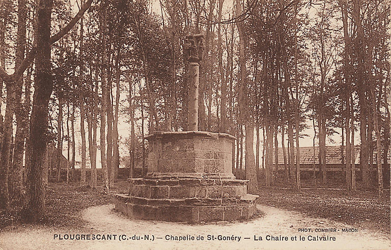 PLOUGRESCANT (C.-DU-N.) - CHAPELLE DE ST-GONERY - LA CHAIRE ET LE CALVAIRE_0