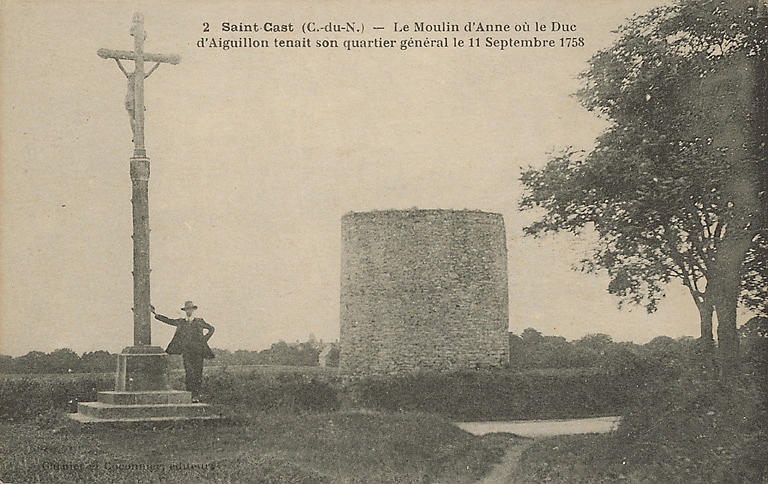 2 SAINT CAST (C.-DU-N.) - LE MOULIN D'ANNE OU LE DUC D'AIGUILLON TENAIT SON QUARTIER GENERAL LE 11 SEPTEMBRE 1758_0