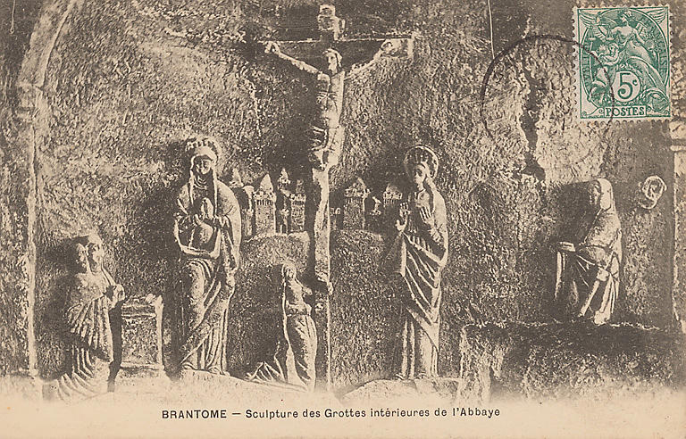 BRANTOME - SCULPTURE DES GROTTES INTERIEURES DE L'ABBAYE_0