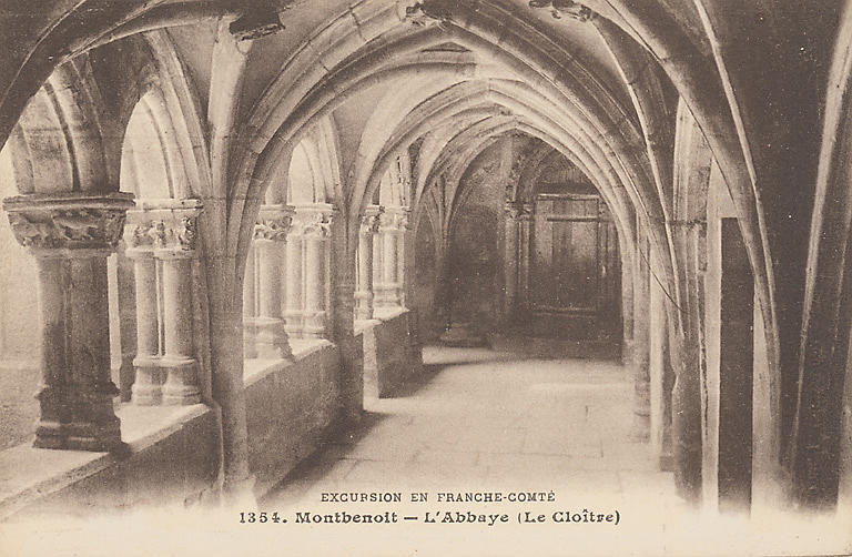 EXCURSION EN FRANCHE-COMTE - 1354 - MONTBENOIT - L'ABBAYE (LE CLOITRE)_0
