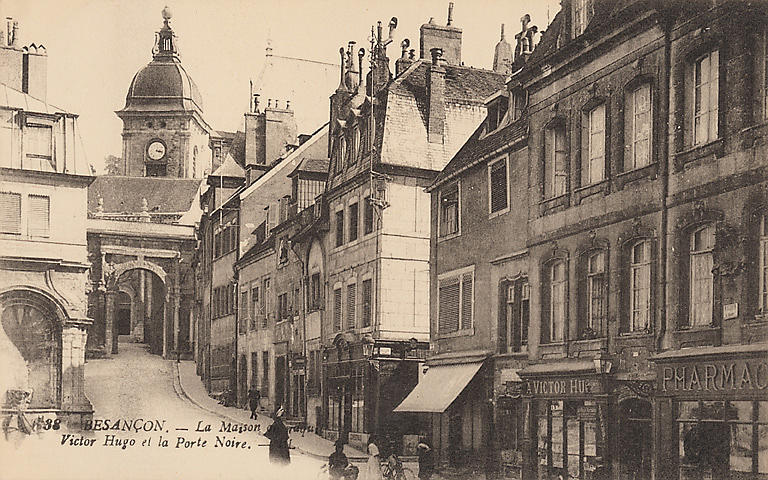 38 - BESANCON. - LA MAISON VICTOR HUGO ET LA PORTE NOIRE_0