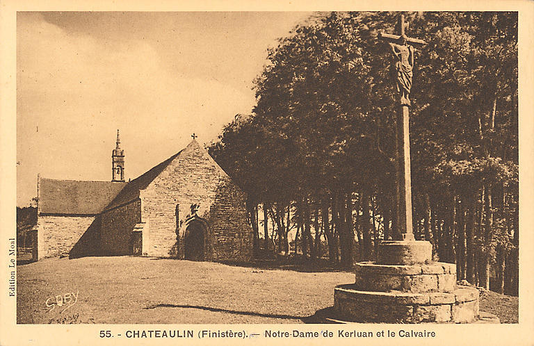 55 CHATEAULIN (FINISTERE) - NOTRE-DAME DE KERLUAN ET LE CALVAIRE_0
