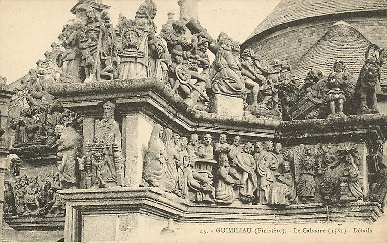 45. - GUIMILIAU (FINISTERE) - LE CALVAIRE (1581) - DETAILS_0