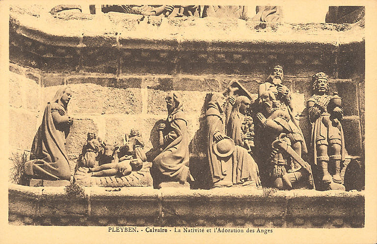 PLEYBEN - CALVAIRE - LA NATIVITE ET L'ADORATION DES ANGES_0