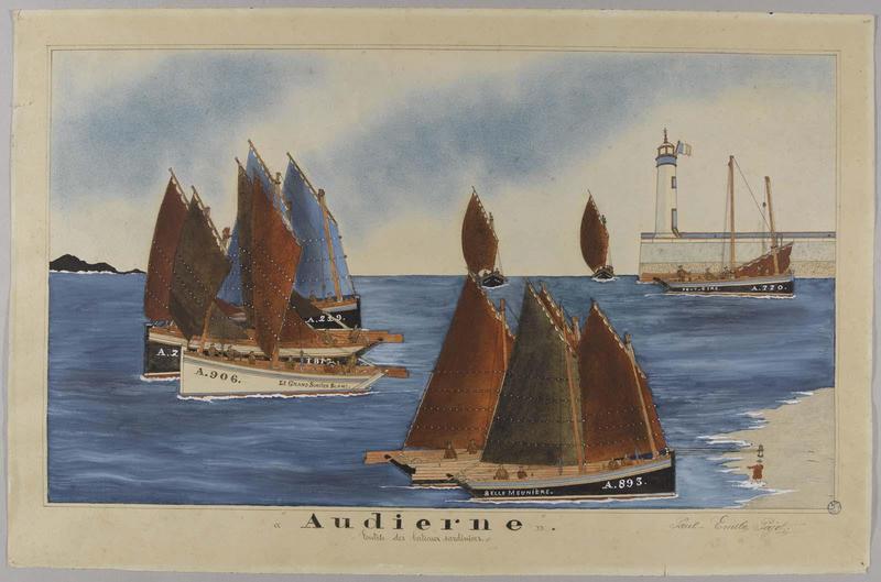 Audierne - entrée des bateaux sardiniers (titre inscrit)_0