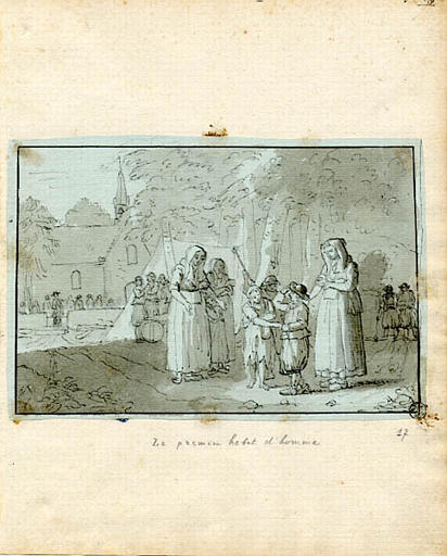 Le premier habit d'homme (titre inscrit), Olivier Perrin, 1810 vers