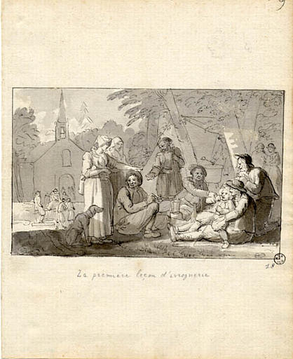 La première leçon d'ivrognerie (titre inscrit), Olivier Perrin, 1810 vers