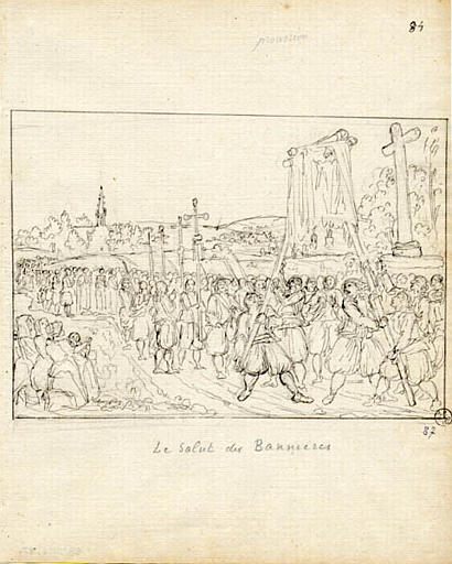 Le salut des bannières (titre inscrit), Olivier Perrin, 1810 vers