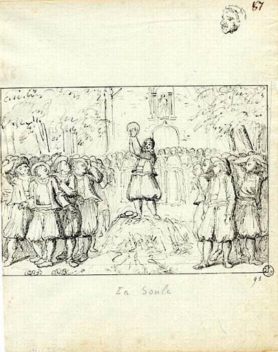 La soule (titre inscrit), Olivier Perrin, 1810 vers
