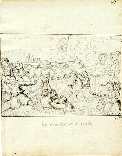 Le combat de la soule (titre inscrit), Olivier Perrin, 1810 vers