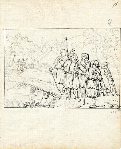 Corentin vient au secours du mendiant Gildas menacé par Jaouen et le tailleur (titre factice)_0