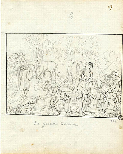 La grande lessive (titre inscrit), Olivier Perrin, 1810 vers
