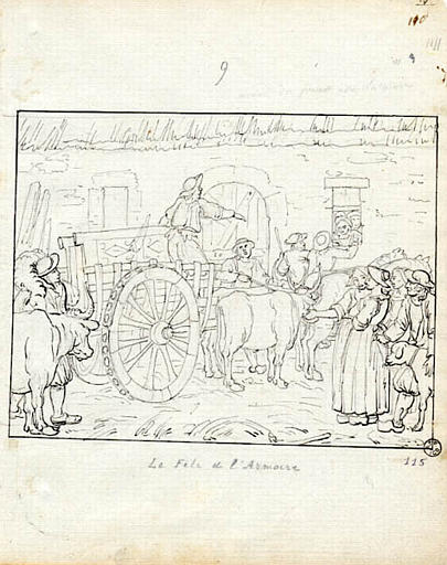 La fête de l'armoire ; arrivée du présent de la mariée (titre inscrit)_0
